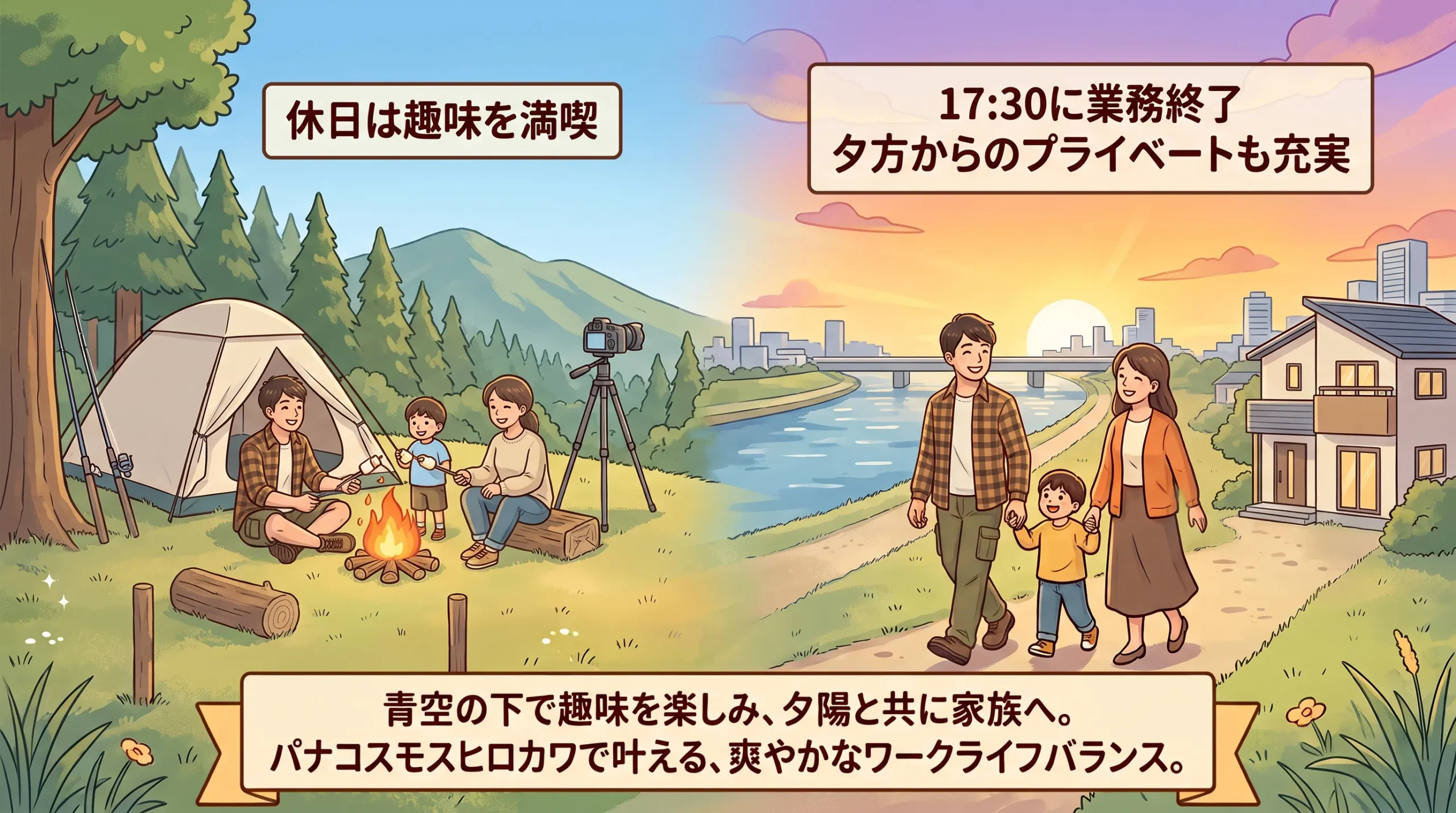 ワークライフバランス 17:30退勤と休日の満喫