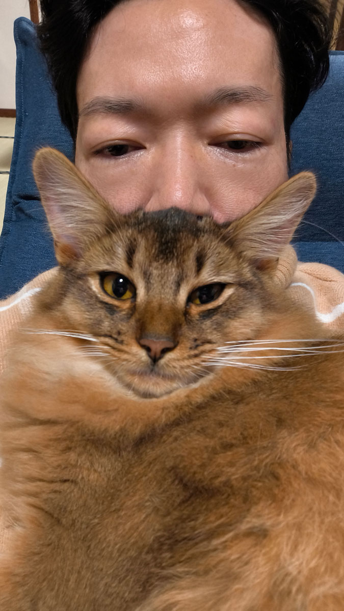 愛猫とのツーショット